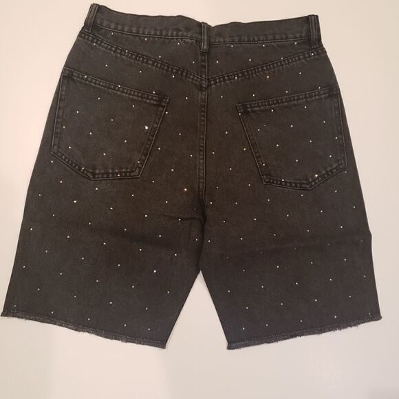 Generation Love Freya Washed Black Crystal Shorts - Picture 7 of 11